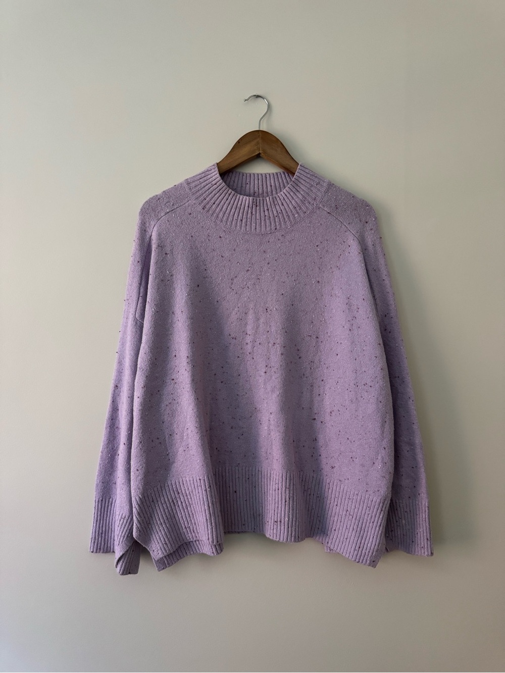 LOFT Lilac Mock Neck Sweater XL